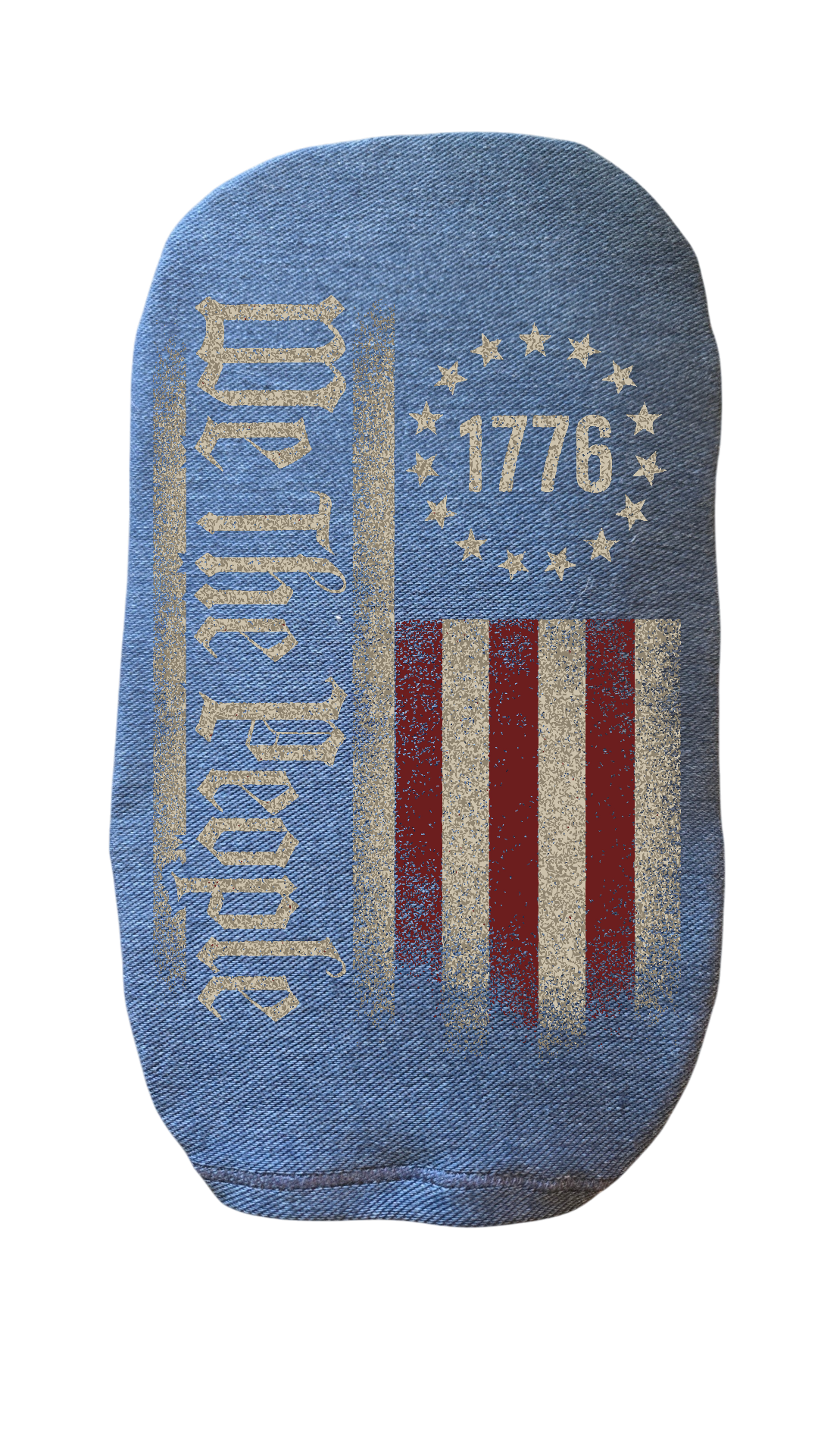CUSTOMIZED STRETCH DENIM ADULT AND PEDIATRIC WE THE PEOPLE OSTOMY BAG COVER