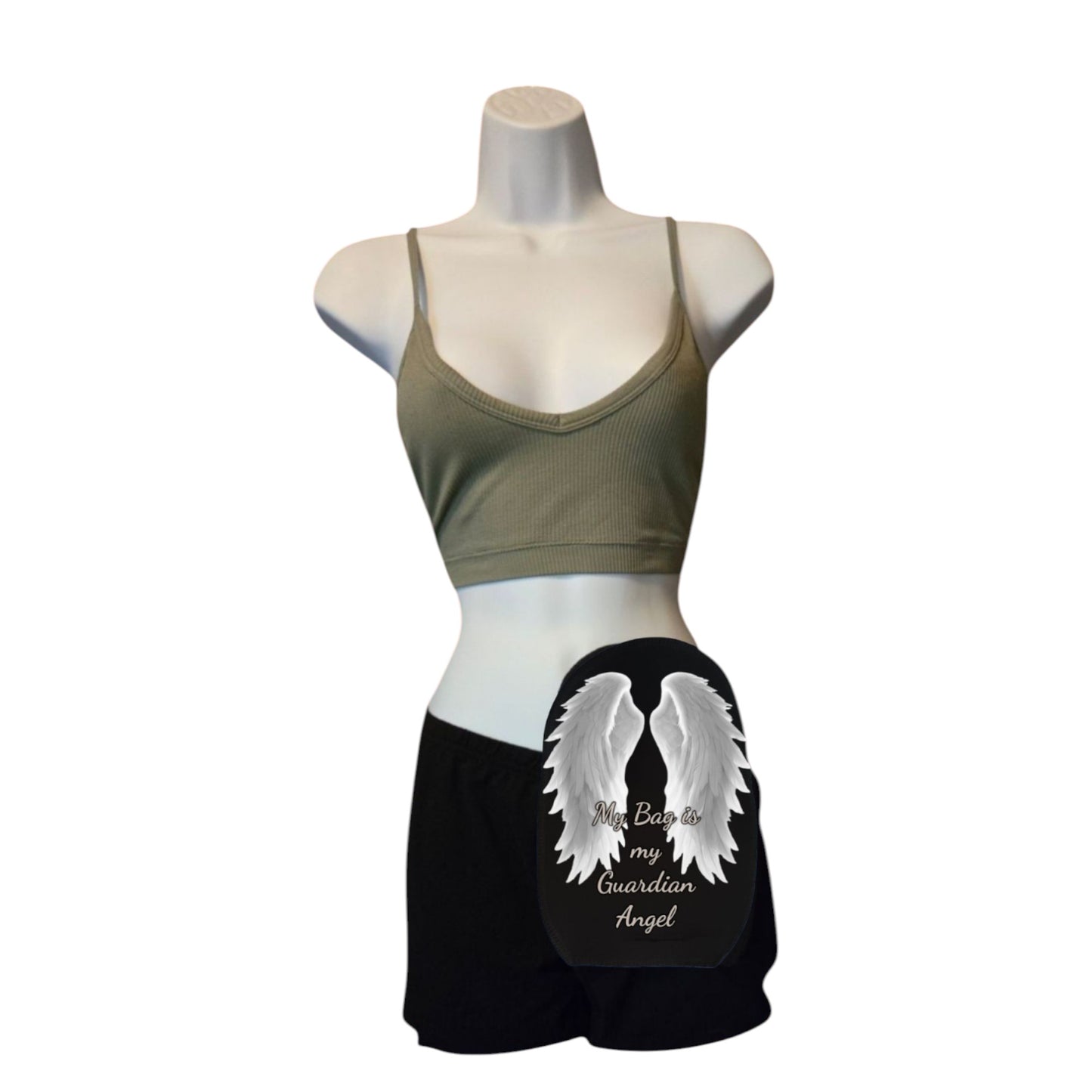 Ostomy Bag Cover-Poly-Rayon Spandex Wicking-Inner Pocket-Colostomy, Ileostomy, Urostomy Stoma Pouch Cover