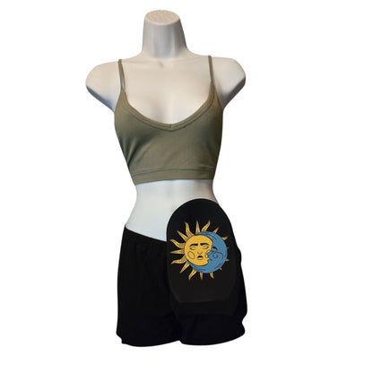Ostomy Bag Cover-Poly-Rayon Spandex Wicking-Inner Pocket-Colostomy, Ileostomy, Urostomy Stoma Pouch Cover