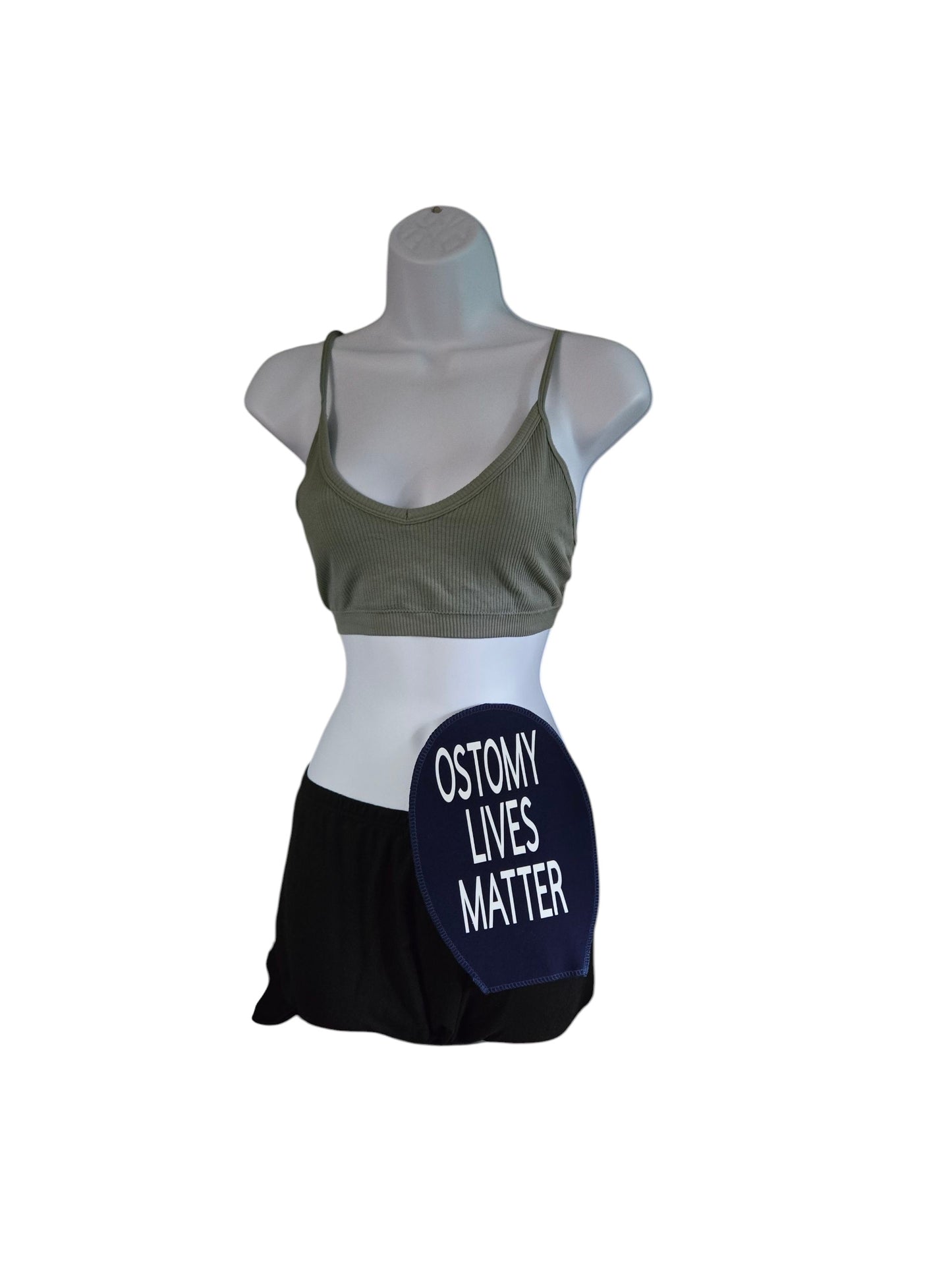 Ostomy Bag Cover-Poly-Rayon Spandex Wicking-Inner Pocket-Colostomy, Ileostomy, Urostomy Stoma Pouch Cover
