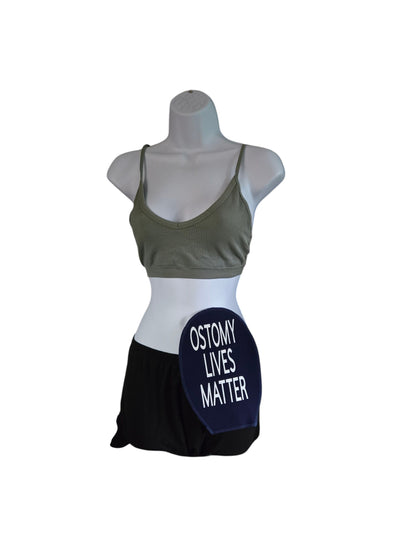Ostomy Bag Cover-Poly-Rayon Spandex Wicking-Inner Pocket-Colostomy, Ileostomy, Urostomy Stoma Pouch Cover