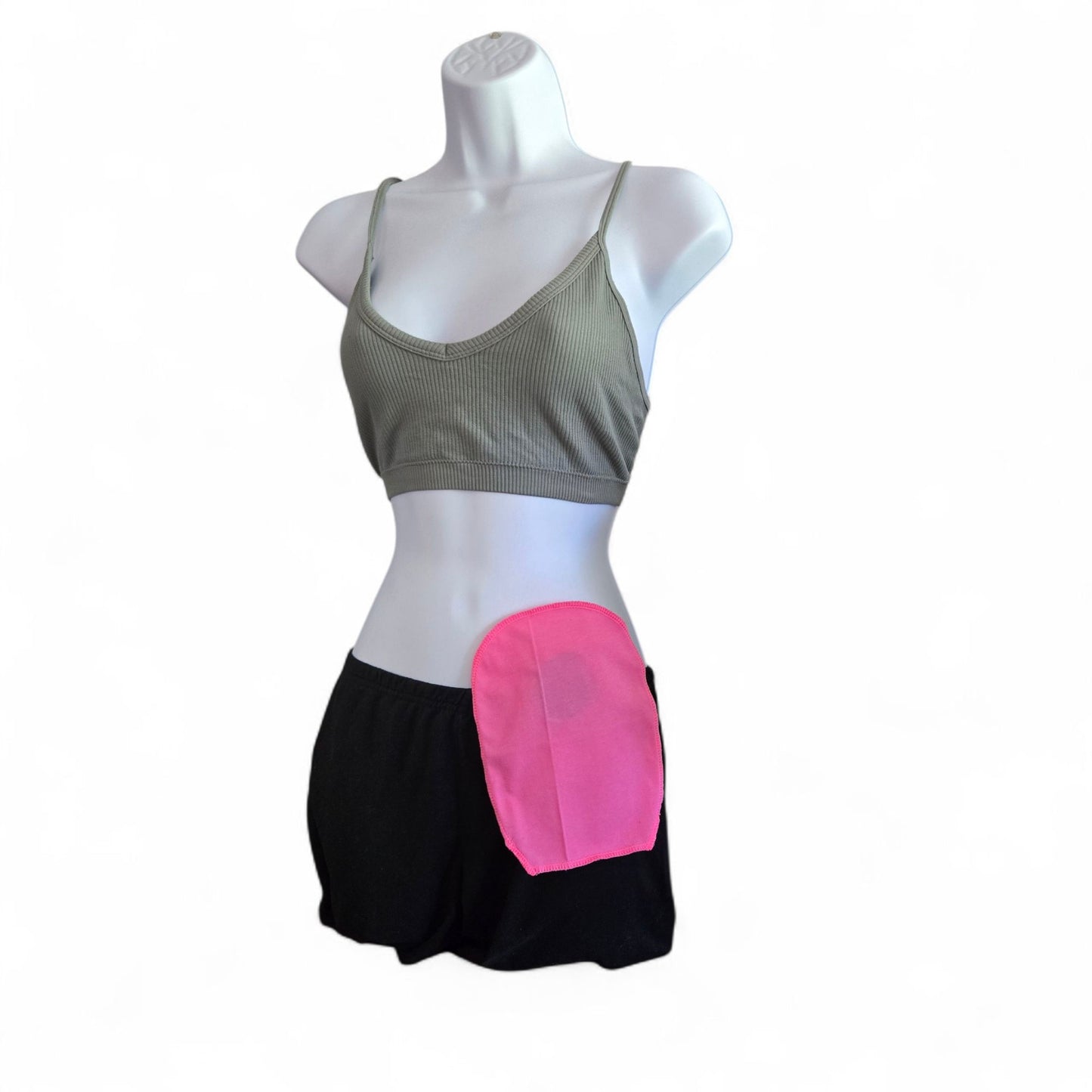Ostomy Bag Cover-Polyester Spandex Wicking-Inner Pocket-Colostomy, Ileostomy, Urostomy Stoma Pouch Cover